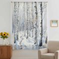 thumbnail image 3 of Christmas Tree Sheer Curtains 54 Inches Long, White Winter Xmas Snowflake Light Filering Curtains, Breathable Simi Curtain Privacy Drapes for Kitchen Bathroom Nursery Small Window Treatment, 3 of 9