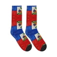 thumbnail image 4 of Mens Crew Socks Womens Haitian Flag Workout Training Athletic Socks, 4 of 7