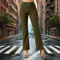 thumbnail image 3 of Tawop Dress Pants for Women ,Womens Slacks Button-Front with Hidden Zipper Strechy Straight Pockets Formal Business Casual Office Womens Trouser Pants, 3 of 8