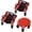 Red, variant on Heavy-Duty Snowmobile Dolly - 1500lbs Capacity, V-Slide Design, 2.5" Swivel Casters, Rubber Ski Pads, 2 Heavy-Duty Straps, Green