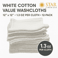 thumbnail image 2 of 960 Pack - 12 x 12 White 100% Cotton Value Washcloth Rags | Spa Painting Cleaning Airbnb | Bulk Wholesale Case Packs, 2 of 12