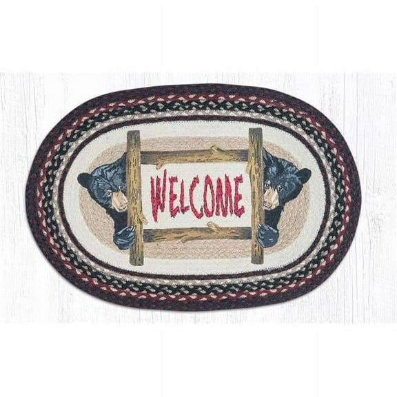 Earth Rugs OP-344 Bear Welcome Oval Patch 20" x 30"
