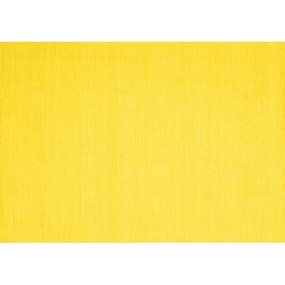 Ahgly Company Machine Washable Indoor Rectangle Abstract Yellow Contemporary Area Rugs, 6' x 9'