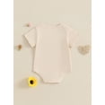 thumbnail image 3 of aturustex Infant Girl Boy Casual T-shirt Romper 0 3M 6M Newborn Baby Short Sleeve Shirt Bodysuit Letter Embroidery Tee Jumpsuits Crew Neck Rompers Tode Summer Daily Clothes for Holiday Party, 3 of 6