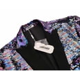 thumbnail image 4 of COOFANDY Mens Sequin Blazer Tuxedo Party Prom Wedding Tuxedo One Button Jacket, 4 of 10