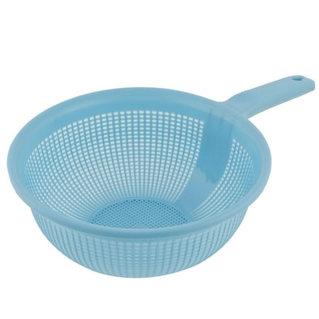 Plastic Drip - Kitchenware Round Hollow Out Plastic Rice Dripping Wash Storage Basket Sky Blue