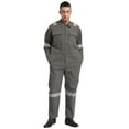 thumbnail image 5 of Sxiwei Men's Lightweight Work Coveralls Cotton Reflective Safety Mechanics Jumpsuits Workwear Grey L/170, 5 of 9
