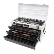 BOXO USA 133-Piece Metric Tool Set with 3-Drawer Hand Carry Toolbox - White