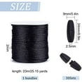 thumbnail image 2 of 30Sets Black 23M Rattail Satin Cord Nylon Silky Lanyard Cords with Clasp Plastic Breakaway Safety Clasps Bulkle for Necklaces Bracelets Keychains Lanyards Jewelry Making DIY Crafts, 2 of 6