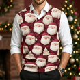 thumbnail image 7 of Mens Christmas Sweater Vests Casual Sleeveless V Neck Knit Pullover Fall, 7 of 7