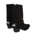 thumbnail image 3 of Bota Vaquera Tacón Bajo Con Capucha Arizona Para Mujer Micro Suede Capreto Negro, 3 of 5