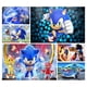 thumbnail image 2 of Fondo de fotografía de Sonic, el erizo de velocidad, héroe corredor, fondo de fotografía de dibujos animados para cumpleaños de niños, accesorios de vinilo de poliéster rojo y azul, 2 of 5
