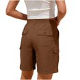 thumbnail image 4 of Womens Summer Shorts Relaxed Fit 2026 Casual High Waisted Cargo Shorts with Pockets Outdoor Vacation Shorts by Yigetop Coffee L, 4 of 5