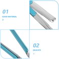 thumbnail image 3 of IDEANATEGRATE 3Ud Pinzas Para Comida De Acero Inoxidable Azul Para Cocina Con Mango Ergonómico Antideslizante, 3 of 7