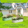 thumbnail image 5 of Kojooin Oval Galvanized Raised Garden Bed Set – 2 Pcs 4.5x2x1ft Metal Planters with Open Base, Outdoor Raised Beds for Vegetables, Flowers, Easy Assembly, 5 of 6