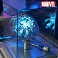 thumbnail image 2 of En existencia, Avenger Iron Man Mk1 Mk2 Arc Reactor Tony Stark Heart Of Mark, luz LED, superhéroe 1:1, juguetes de cosplay, lámpara de pecho, juguete de Navidad, 2 of 5