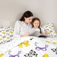 thumbnail image 5 of Homewish Kawaii Bowtie Full Size Comforter Sets 3-Piece for Teens Female Adults,Cow Print Bedding Comforter Set,Dreamy Princess Lightweight Bedding Sets,Lightweight Room Decor,Reversible, 5 of 8