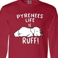 thumbnail image 4 of Inktastic Pyrenees Life is Ruff Great Pyrenees Long Sleeve T-Shirt, 4 of 5