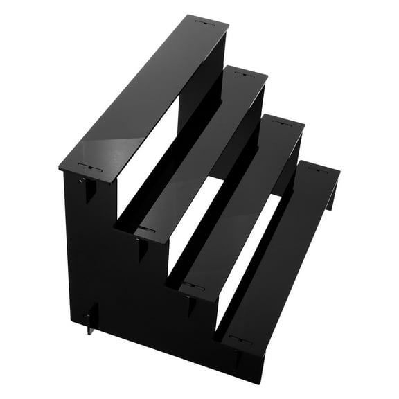 Black Perfume Shelf Organizer 4 Tiered Shelf Perfume Makeup Organizer Bathroom Vanity Organizer Countertop Accessories Perfume Display Shelf