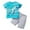 Sky Blue, variant on Fozruso 2 Piece Outfit Sets Toddler Boys Short Sleeve Dinosaur Prints T Shirt Tops Shorts Child Kids 2PC Set Outfits Clothes,Sizes 2-3 Years(Blue)