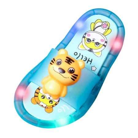 

JDEFEG Spiky Slippers Children Slippers in Summer Flash Children Cute Cartoon Animals Indoor and Outdoor Home Sandals Toddler Girls Shoes Size 6 Blue 24