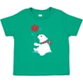 thumbnail image 3 of Inktastic Polar Bear With A Scarf, White Bear, Snowflakes Boys or Girls Baby T-Shirt, 3 of 5