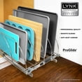 thumbnail image 7 of LYNK PROFESSIONAL® Slide Out Cutting Board, Cookie Sheet, and Baking Pan Organizer - Lifetime Limited Warranty - Pull Out Kitchen Cabinet Organizer - 14 inch wide x 21 inch deep -Extra-Large Chrome, 7 of 7