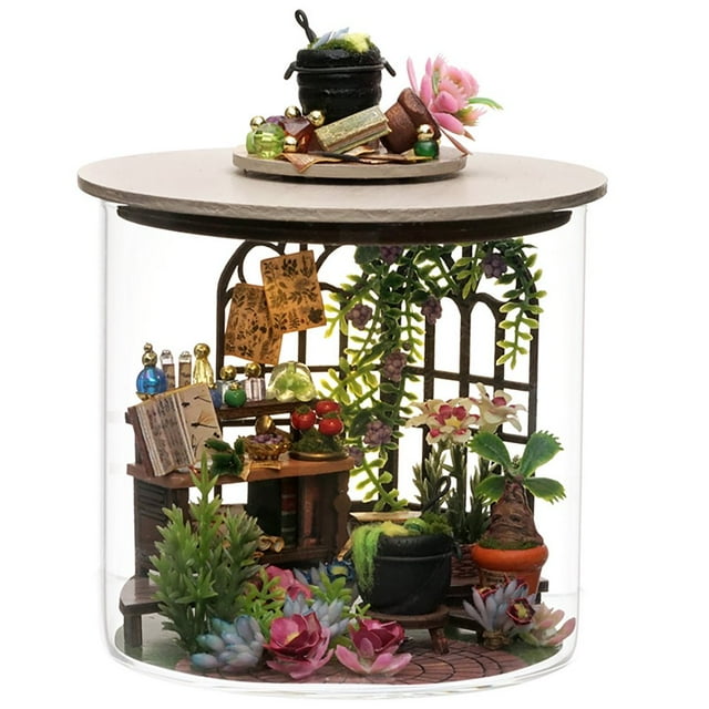Jouets de Diorama de Maison de Poupée 3D Bricolage Miniature Modèle de Casse-Tête de Maison de Poupée Fait à la Main Kit de Maison de Poupée Miniature Cadeau d'Anniversaire