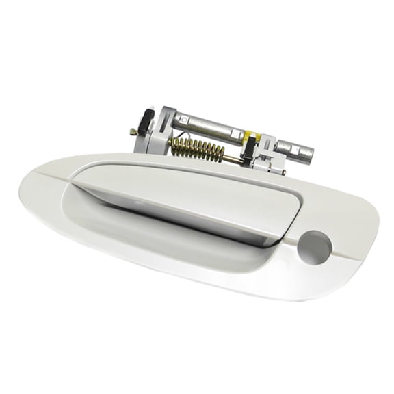 MotorKing Front Left Driver Side Outside Door Handle Compatible with 02-06 Nissan Altima QX3 Satin White Pearl 2002 2003 2004 2005 2006
