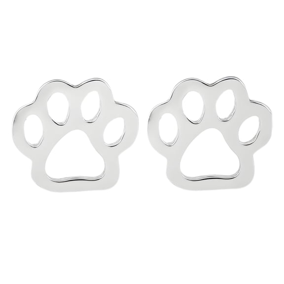 Ginger Lyne Paw Print Earrings for Women Pet Dog or Cat Lover Stainless Steel Stud