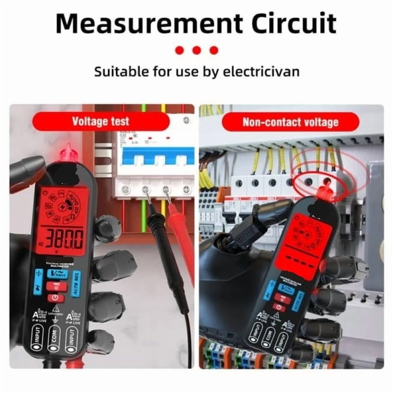 Rechargeable Digital Multimeter Professional Automatically Measure Voltage Tester Detector ,High&Low Sensitivity