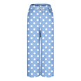 thumbnail image 3 of Yokua Women's Flannel Printed Fleece Pajama Pants Drawstring Comfortable Casual Pants with Pockets, 3 of 7