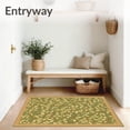 thumbnail image 3 of ODIKA 6' x 9' Machine Washable Non-Slip Area Rug, Traditional Leaf High Traffic Rug, Green, 64705, 3 of 7