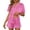 Hot Pink Leopard, variant on Ekouaer Lounge Sets for Women Short Sleeve Sleepwear Button Down Pjs Loungewear Soft Nightwear