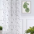thumbnail image 6 of Leaf Embroidered Grommet Voile Curtain Drapes, 2 Panels Rod Pocket Semi Sheer Chiffon Curtains, 6 of 8