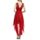 thumbnail image 2 of TRKIYQC Mujer Elegante Vestido Largo, Encaje A-line Sin Mangas Irregular Cuello Redondo Patchwork Big Swing Chiffo Dress TRKIYQC  moda, 2 of 9