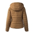 thumbnail image 2 of Hat and Beyond Women's Reversible Comfortable Lounge Fleece Sherpa And Puffer Jacket With Hood, 2 of 5