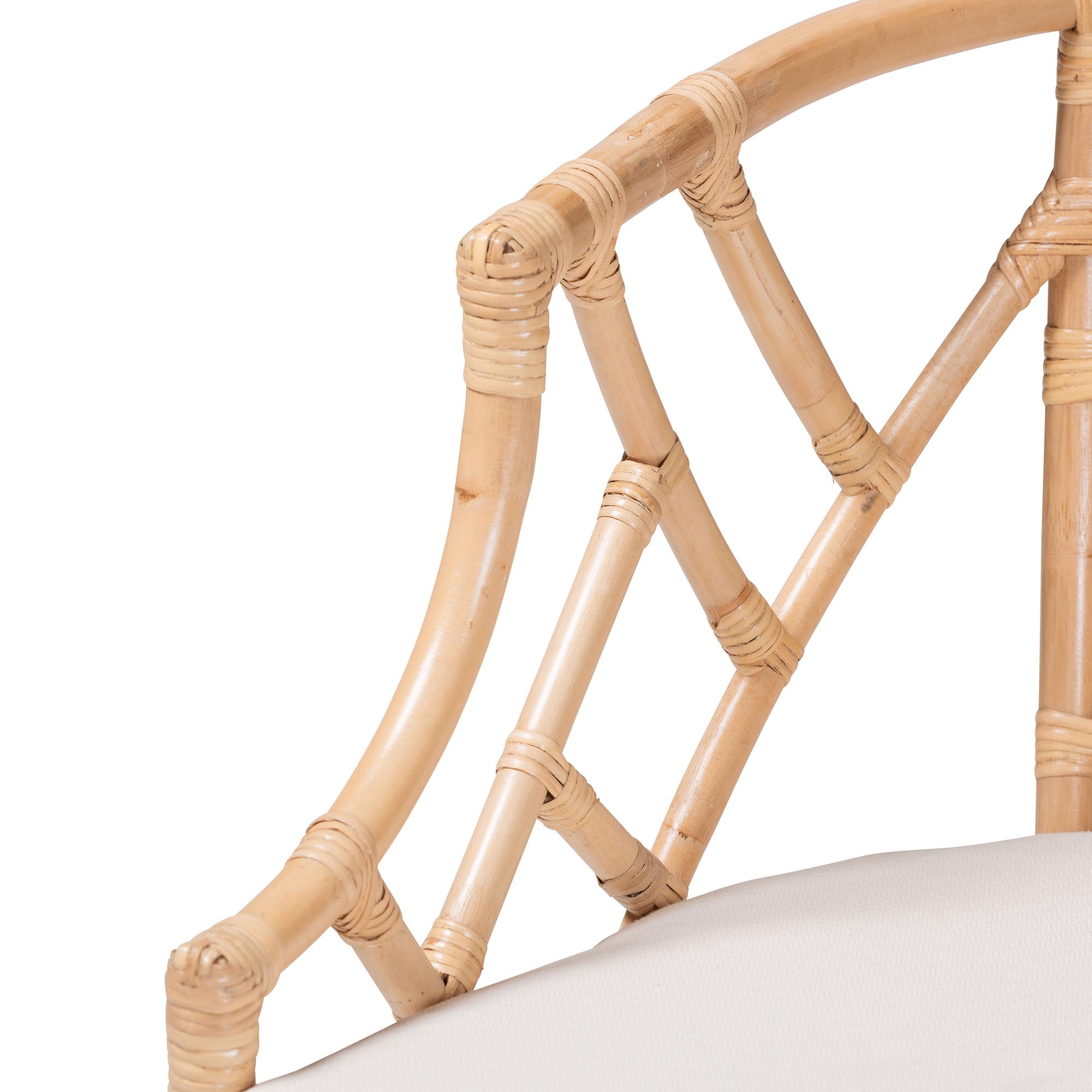 bali & pari Padma Boho Dining Chair, Natural