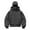 Grey, variant on Kids Zip Hoodie with Face Mask Winter Warm Casual Hoodies Double Layer Hooded Y2K Sports Jacket Balaclava Hoodie for Boys and Girls Black