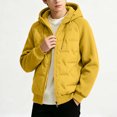 thumbnail image 7 of YUANxueke Boys Zip Up Thickened Coat, Long Sleeve Puffer Jacket with Drawstring Hood, Winter Warm Casual Outerwear, 7 of 7