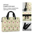 thumbnail image 4 of FORMRS 16" Laptop Sleeve Bag Carrying Case with Handle Travel Shoulder Briefcase, Pastel Green Geometric, 4 of 8