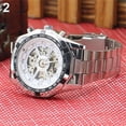 thumbnail image 2 of Deyuer Men Hand-Winding Skeleton Automatic Mechanical Stainless Steel Sport Wrist Watch, 2 of 7