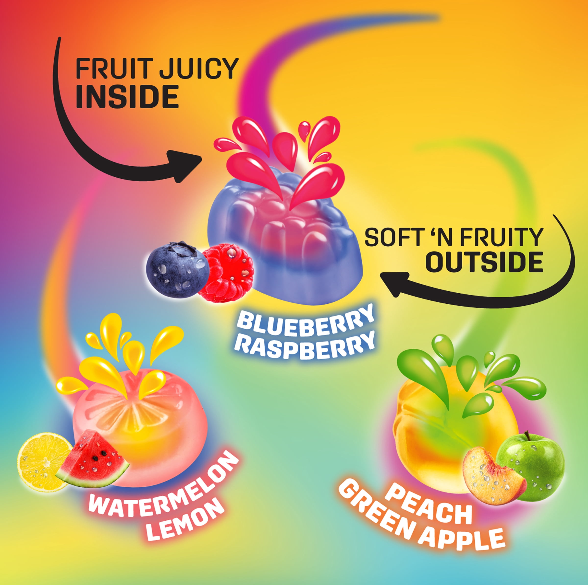 Welch's Fusions, Original Fruits, Soft Fruit Snacks, Gluten-Free, .8 oz, 20 Count