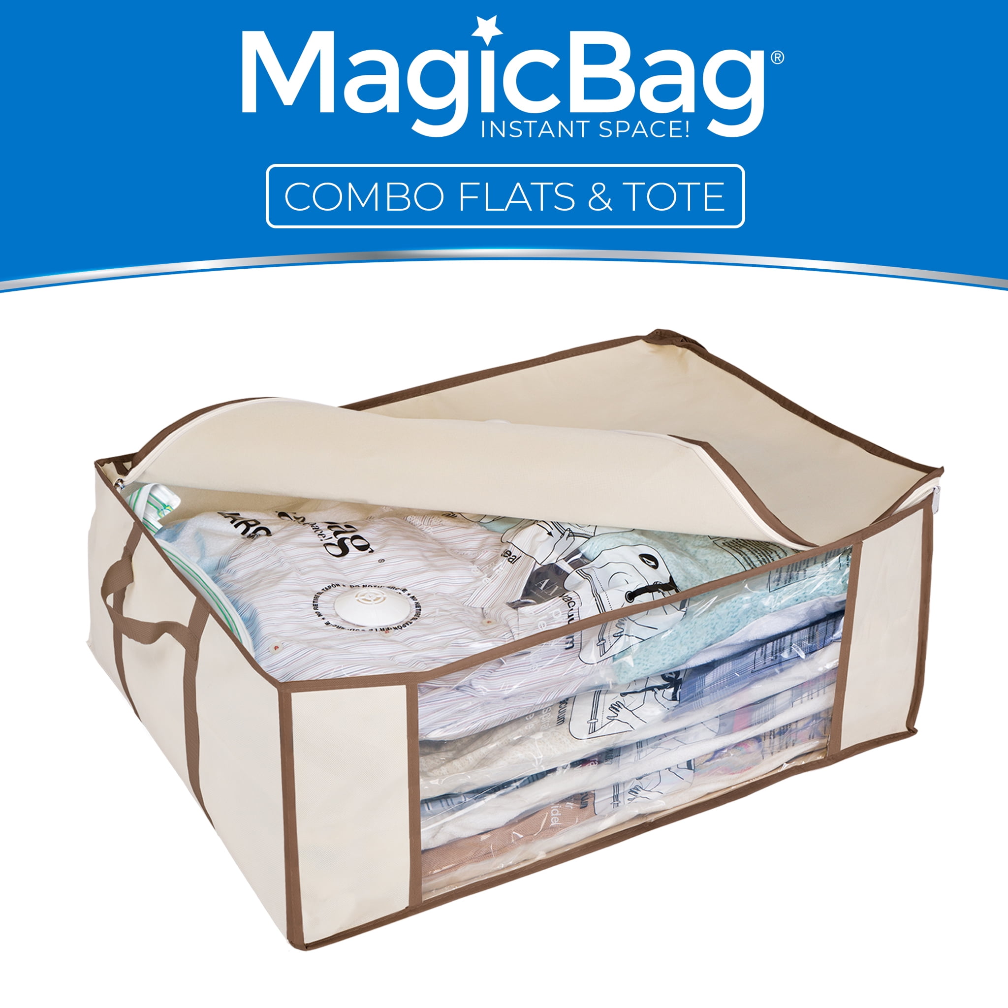 Magicbag Smart Design Instant Space Saver Storage - Combo Set of 15 Bags- Vacuum Seal - Clothing, Bedroom Sets- Home Organization, 5005532-200