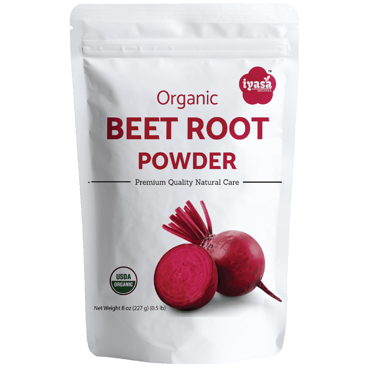 Iyasa Holistics Organic Beet Root Powder, BeetRoot, Vegan, Energy Booster, 8 oz