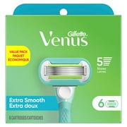 Venus Extra Smooth Womens Razor Blade Refills, 6 Count