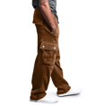 thumbnail image 2 of Men‘s Hiking Cargo Pants Clearance Sale Loose Fit Drawstring Elastic Waist Joggers Sweatpants Plus Size Lightweight Work Trousers with Multi Pockets S - 5XL, 2 of 5