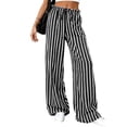 thumbnail image 3 of Pants Elastic Waist Palazzo Pants for Women Casual Lounge Wide Leg Pants, 3 of 9