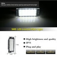 thumbnail image 4 of GTINTHEBOX 2PCS White 18-SMD 6000K LED For 2016-2019 W453 Smart Fortwo License Plate Lights, 4 of 9