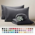 thumbnail image 5 of Clara Clark RV/Short Queen Sheets Set, Bed Sheets for Campers Bedding, Hotel Luxury Soft Microfiber 4 Peice, Charcoal Stone Gray, 5 of 11